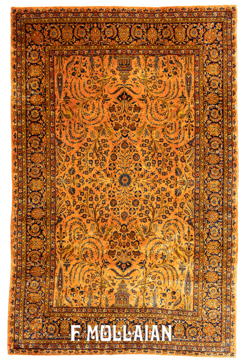 Kashan Manchester Rug Rust&Red n°:97660368